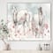 Designart - watercolors Pink Wild Horses - Farmhouse Premium Canvas Wall Art
